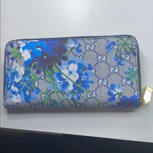 Inspired blue flower Wallet